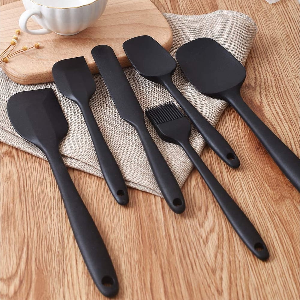 Tyethy Silicone Spatula Set of 6, Nonstick Spatula Rubber Heat Resistant Spatula Kitchen Utensil Set for Cooking Baking Mixing, BPA-Free, Dishwasher Safe