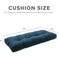 thumbnail image 4 of Indoor Outdoor Bench Cushion 45"x18", Non-Slip Tufted Long Seat Pads, Patio Loveseat Cushion for Window, Garden, Swing, Settee - Navy, 4 of 7
