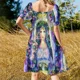 thumbnail image 5 of Vestido de manga corta con fondo floral vestido de fiesta de lujo para mujer vestidos de graduación, 5 of 7