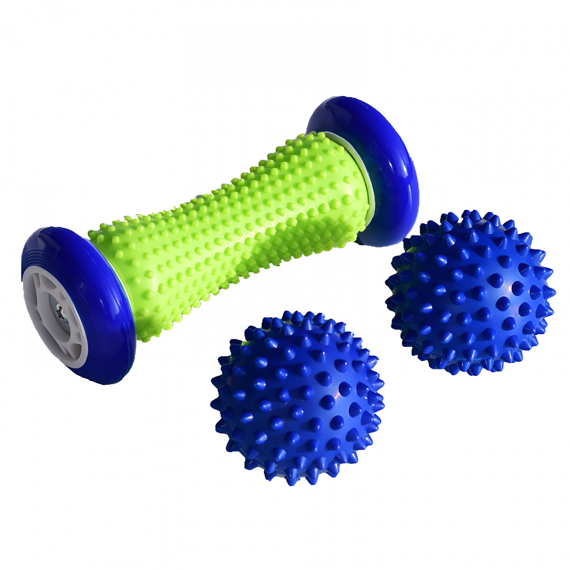 XIRQI 2026 New Foot Massage Roller Spiky Ball Foot Pain Relief Massager Relieve Plantar Fasciitis and Heel Foot Arch Pain and Relax Shoulder Foot Back Leg Hand,Included 1 Roller & 2 Spiky Balls