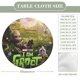 thumbnail image 2 of Soy Groot-theme Fitted Round Tablecloths Elastic Edged Table Covers Waterproof Table Cloth for Kitchen Holiday Party Tables Decor 150cm, 2 of 6