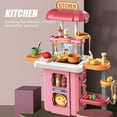 Keenstone Play Kitchen for Kids, 49PCS 3in1 Kitchen Playset