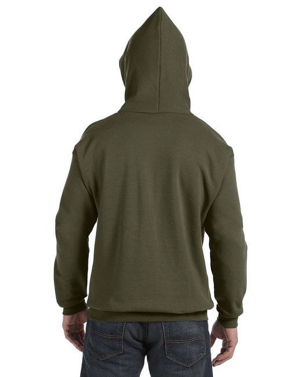 Hanes Unisex Ecosmart Pullover Hooded Sweatshirt - FATIGUE GREEN - L