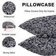 thumbnail image 5 of Lumbar Pillow Covers 20x12 Inch Set of 2, Black Spring Floral Waterproof Outdoor Pillow Covers, Farmhouse Flowers Elegant Pastoral Decorative Cushion Pillowcases for Couch, Sofa, Bed, Garden, Patio, 5 of 9