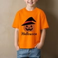 thumbnail image 2 of CMSHTD Halloween Shirts for Kids Boys Short Sleeve Fall, Toddler Boys Children Tops Cute T-Shirts, Orange Size 5-6 Years, 2 of 4
