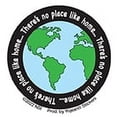 thumbnail image 1 of THERE'S NO PLACE LIKE HOME STICKER - World Map Weather Resistant Long Lasting In / Out Door Die-Cut Decal STICKER - 2", 1 of 1