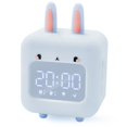 thumbnail image 1 of Despertador para niños, reloj despertador digital de conejo lindo con luz nocturna, repetición, función temporizada, azul JFHHH pequeña, 1 of 5