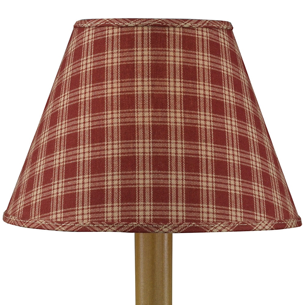 Park Designs Sturbridge Fabric Lamp Shade Black Wine Country Style Plaid