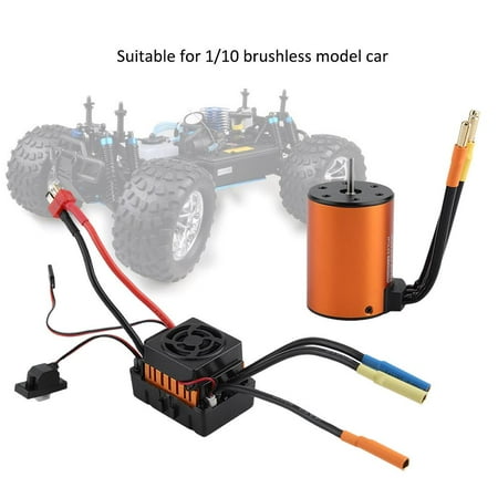 Scale Brushless Motor - Yosoo Waterproof Brushless Motor Set 3650 3500KV Motor with 60A ESC for 1/10 Scale RC Car, Brushless Motor ESC, RC Motor ESC