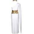 thumbnail image 3 of Women’s One Shoulder Greek Goddess Style Long Dress Cleopatra Inspired Elegant Gown, 3 of 4