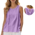 thumbnail image 2 of ChoXxx Women's Plus Size Sleeveless Loose Fit Camisole Tank Summer Purple M, 2 of 7