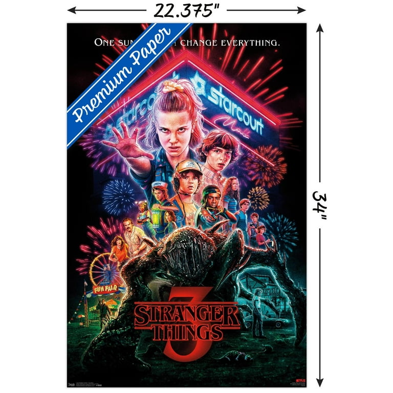 Netflix Stranger Things: Season 3 - One Sheet Wall Poster, 22.375