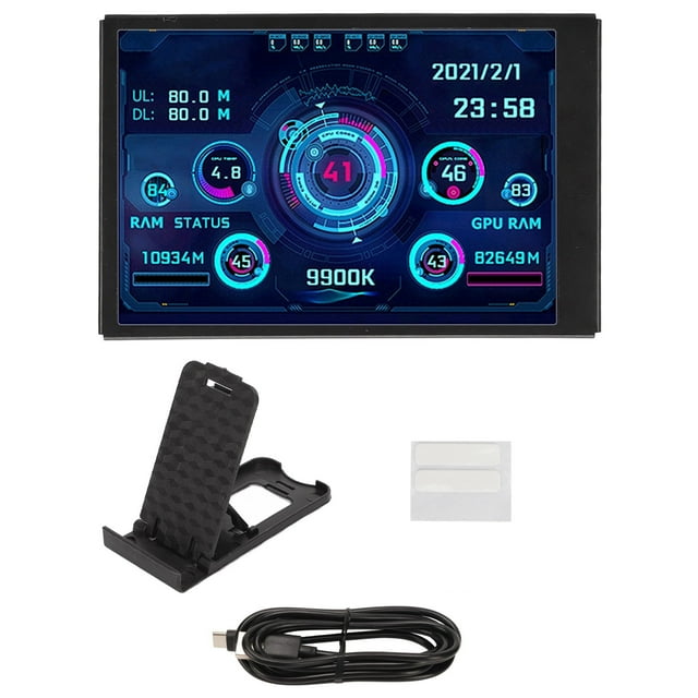Oubit Computer Temp Monitor,3.5in Computer Temp Monitor PC Sensor Panel Display PC Temp Monitor True Excellence
