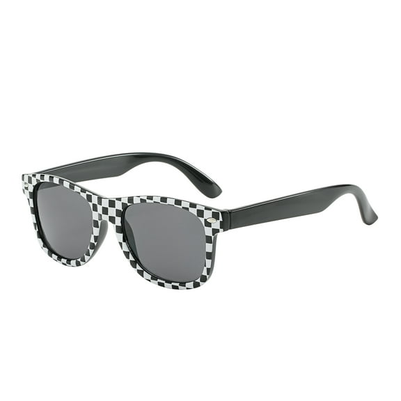Piranha Eyewear Mason Kids Sunglasses - Checkerboard Style with Smoke Lens