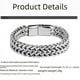 thumbnail image 4 of Pulsera punk simple y dominante de hip-hop para hombres de acero de titanio de doble capa gruesa de hip-hop, 4 of 5