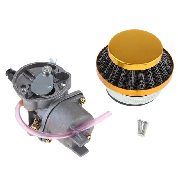 Carburador y filtro de aire de alto rendimiento para minimotos de cross de bolsillo de 49 cc y 47 cc Amarillo
