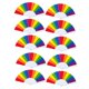 thumbnail image 4 of Paquete de 10 Abanicos Plegables de ArcoíRis, Abanicos de Mano del Orgullo Gay Pride LGBT Fans para Fiestas Festival Eventos Suministros de Baile, 4 of 5