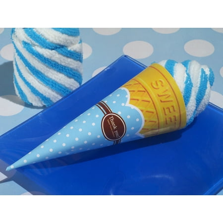 Swirl Treat - Sweet Treats Collection Blueberry swirl Ice cream cone towel favor