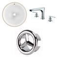 thumbnail image 1 of American Imaginations 16.5-in. W Round Bathroom Undermount Sink Set In White - Chrome Hardware AI-26669, 1 of 9