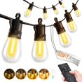 thumbnail image 1 of Luces de Cuerda para Exterior TBOSW 15 Bombillas 15m Impermeables con Control Remoto, 1 of 8