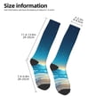 thumbnail image 2 of Fuzoiu Night Sky Beach Scene Print Adult Stockings,Crew Socks,Unisex Fashion Socks, Casual Sports Socks,Comfortable Crew Socks for Everyday Wear and Sports, 2 of 6