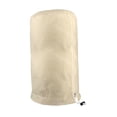 thumbnail image 3 of Flower Cover Frost Protection Freeze Reusable Protector Winter Cold Weather Protecting Bag with Drawstring for Tree Potted Garden Shrub Beige 60cmx80cm, 3 of 10