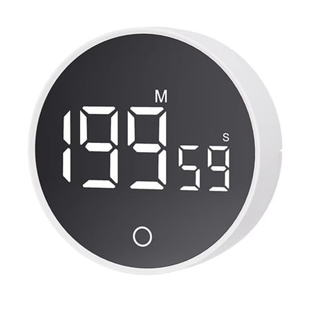 Magnetic Countdown Clock Kitchen Timer Manual Digital Timer Stand Desk Clock Cooking Timer Shower Study Stopwatch White