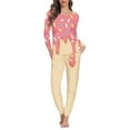 thumbnail image 1 of Renewold Comfy Pajamas for Women Set Pink Melting Ice-Cream Printed Nightsleep Long Sleeve Round Neck Sweatpants Size M, 1 of 5