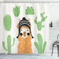 thumbnail image 1 of Ambesonne Hipster Shower Curtain, Llama in Hat Smiling, 69"Wx84"L, Multicolor, 1 of 3