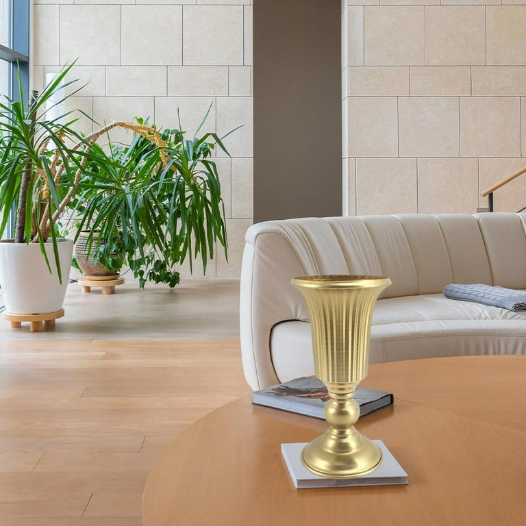 Decorative Metal Glass Shaped Urn Plant Pot Filler Table Decorative for  Centerpieces a Events