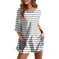 thumbnail image 2 of Dreluolixuan T Shirt Romper Women Short Sleeve Jumpsuits Crewneck Overalls Wide Leg Suspenders Jumpsuit Loose Fitted Outfits with Pocket White S, 2 of 6