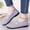 Grey, variant on Womens Casual Shoes Lace Up Slip On Round Toe Sneakers for Women Summer Flat Sole Walking Everyday Footwear US :7