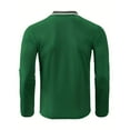 thumbnail image 4 of WTOBBY Men's Casual Long Sleeve Shirt Turn-Down Collar, Button Pocket, Colorblock British Style, Daily Comfort T-Shirt for Smart Casual and Urban Wear,Green S, 4 of 7