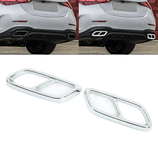 Pair Rear Exhaust Muffler Trim Set for MercedesBenz CClass W206 2021 Up