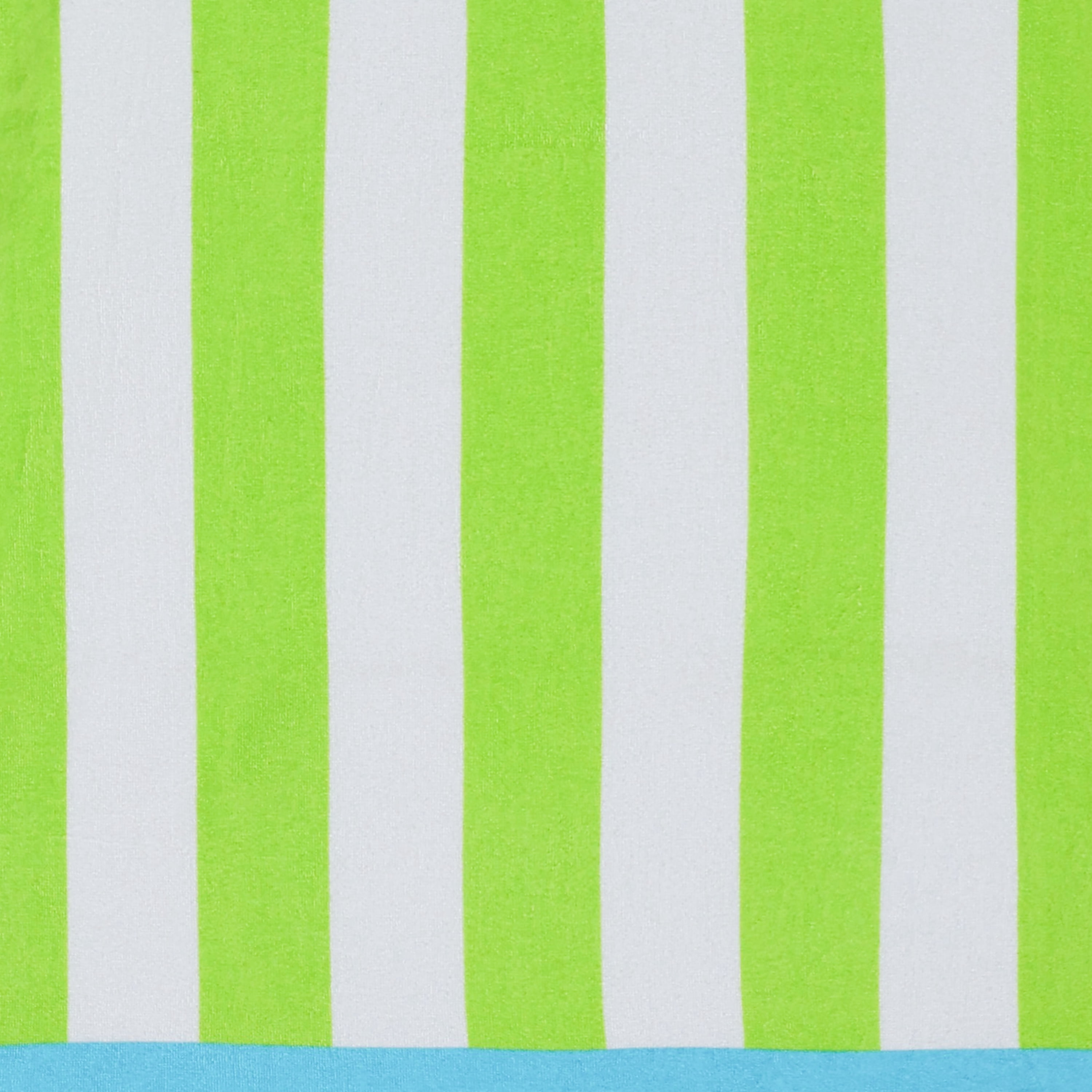Printed Cabana Limeade Beach Towel, Soft Absorbent Cotton, 30 x 60 inches