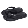 thumbnail image 3 of Women's Lightweight Flip Flops Open Toe Non Slip Shower Sandals Soft Soles Quick Drying Slides for Pool Beach Black Size 8, 3 of 6