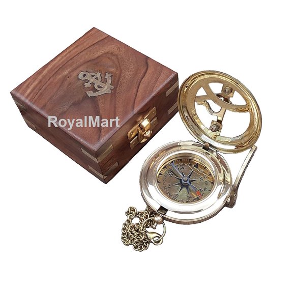 Personalized Engraved Compass Antique Custom Gift Brass Compass Gift for Graduation, Anniversary, Baptism, Retirement - Vintage Style Working Compass