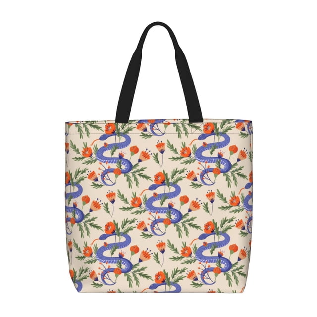 Balery Snake Bolsa de Mano para Mujeres con Cremallera, Bolsa de Gimnasio con Compartimentos, Bolsa para Laptop, Bolsa para Trabajo