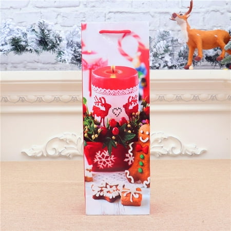 

Christmas ornaments Red Wine Bag Wine Bottle Set Home Table Decoration Christmas Party Supplies