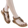 thumbnail image 3 of kamemir Womens Flat Sandals Women's Low Wedges Sandal(Yellow,7), 3 of 6