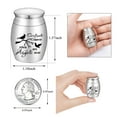 thumbnail image 3 of 30*40mm Small Cremation Keepsake Urn for Human Pet Ashes Holder Miniature Memorial Urn - Cardinals Appear When Angels Are Near, 3 of 7