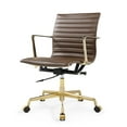 thumbnail image 7 of M5 Genuine Leather Executive Office Chair- Polished Gold Frame, 7 of 7