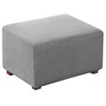 thumbnail image 1 of Flamingo P 1 Piece Stretch Ottoman Cover Folding Storage Stool Furniture Protector Soft Rectangle Slipcover with Elastic Bottom Ottoman Cover Extra Large (Large, Dove), 1 of 4