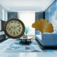 thumbnail image 2 of Reloj de Pared Decorativo con Escultura de Hoja de Ginkgo y Pájaros Cantores Fabricado en Hierro Forjado y Cristal Apto para Hogar Oficinas Hoteles B, 2 of 7