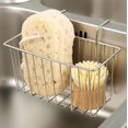 thumbnail image 2 of Soporte para esponja de cocina, cesta para fregadero, carrito para fregadero, cepillo, escurridor de líquido para lavavajillas, plateado, 2 of 5