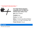 thumbnail image 2 of Front Right Window Regulator - Compatible with 1978 GMC K25 Suburban Sport Utility 4-Door, 2 of 2