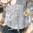 thumbnail image 4 of Light Gray Ombre Round Tablecloth 45-54 Inch Round Fitted Table Cloth with Elastic Edge, Modern Abstract Art Oil Painting Waterproof Table Cover Protector for Outdoor Picnic Party Dining, 4 of 9