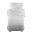 Mainstays Shaggy Faux Fur 2 Piece Grey Comforter Bed Set, Comforter and