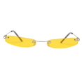 thumbnail image 1 of Gafas de sol con lentes pequeñas UV4, gafas de plástico de diseño para exteriores unisex Amarillo, 1 of 8