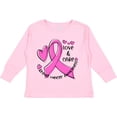 thumbnail image 3 of Inktastic Love, Care, Cure Breast Cancer Awareness Pink Ribbon Boys or Girls Long Sleeve Toddler T-Shirt, 3 of 5